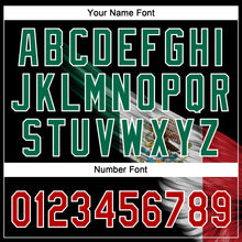 Charger l'image dans la galerie, Custom Black Kelly Green Red-White The Abstract Wing With Mexican Flag Two-Button Unisex Softball Jersey
