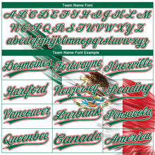 Загрузить изображение в средство просмотра галереи, Custom White Kelly Green-Red The Abstract Wing With Mexican Flag Two-Button Unisex Softball Jersey
