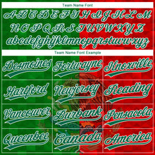 Charger l'image dans la galerie, Custom Red Kelly Green-White Mexico Two-Button Unisex Softball Jersey
