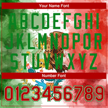 Charger l'image dans la galerie, Custom Grass Green Red-White Mexico Two-Button Unisex Softball Jersey
