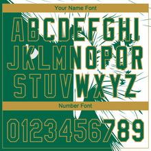 Загрузить изображение в средство просмотра галереи, Custom Kelly Green Old Gold-White Mexico Two-Button Unisex Softball Jersey
