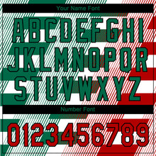 Загрузить изображение в средство просмотра галереи, Custom White Red Kelly Green-Black Mexico Two-Button Unisex Softball Jersey
