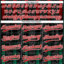 Загрузить изображение в средство просмотра галереи, Custom Black Kelly Green Red-White Mexico Two-Button Unisex Softball Jersey
