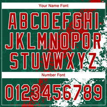 Charger l'image dans la galerie, Custom Kelly Green Red-White Mexico Dripping Splatter Cracked Texture Two-Button Unisex Softball Jersey
