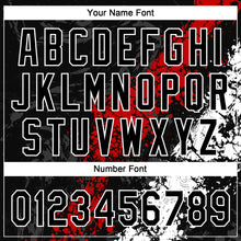 Загрузить изображение в средство просмотра галереи, Custom Black Red-White Dripping Splatter Cracked Texture Two-Button Unisex Softball Jersey
