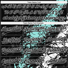 Laden Sie das Bild in den Galerie-Viewer, Custom Black Ice Blue-White Dripping Splatter Cracked Texture Two-Button Unisex Softball Jersey
