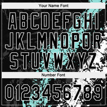 Laden Sie das Bild in den Galerie-Viewer, Custom Black Ice Blue-White Dripping Splatter Cracked Texture Two-Button Unisex Softball Jersey
