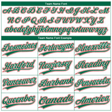 Загрузить изображение в средство просмотра галереи, Custom White Kelly Green-Red Ethnic Aztec Mexican Heritage Two-Button Unisex Softball Jersey
