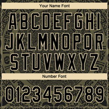 Charger l'image dans la galerie, Custom Olive Black-Cream Ethnic Aztec Mexican Heritage Two-Button Unisex Softball Jersey
