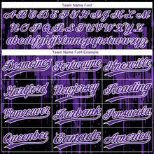 Загрузить изображение в средство просмотра галереи, Custom Black Purple-White Dripping Splatter Paint Two-Button Unisex Softball Jersey
