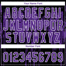 Загрузить изображение в средство просмотра галереи, Custom Black Purple-White Dripping Splatter Paint Two-Button Unisex Softball Jersey
