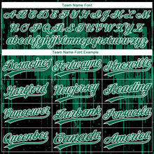 Загрузить изображение в средство просмотра галереи, Custom Black Kelly Green-White Dripping Splatter Paint Two-Button Unisex Softball Jersey
