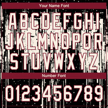 Загрузить изображение в средство просмотра галереи, Custom Black Cream-Crimson Dripping Splatter Paint Two-Button Unisex Softball Jersey
