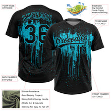 Загрузить изображение в средство просмотра галереи, Custom Black Lakes Blue Dripping Splatter Paint Two-Button Unisex Softball Jersey
