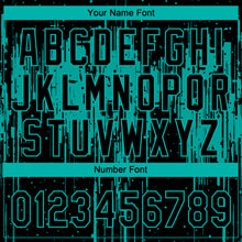 Загрузить изображение в средство просмотра галереи, Custom Black Aqua Dripping Splatter Paint Two-Button Unisex Softball Jersey
