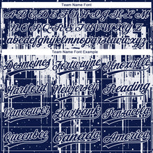 Charger l'image dans la galerie, Custom Navy White Dripping Splatter Paint Two-Button Unisex Softball Jersey
