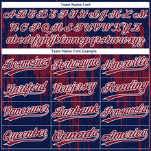 Загрузить изображение в средство просмотра галереи, Custom Navy Crimson-White Dripping Splatter Paint Two-Button Unisex Softball Jersey
