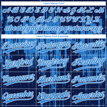 Charger l'image dans la galerie, Custom Navy Electric Blue-White Dripping Splatter Paint Two-Button Unisex Softball Jersey
