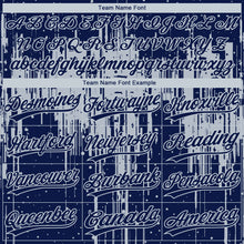 Загрузить изображение в средство просмотра галереи, Custom Navy Silver Dripping Splatter Paint Two-Button Unisex Softball Jersey
