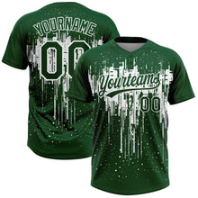 Charger l'image dans la galerie, Custom Green White Dripping Splatter Paint Two-Button Unisex Softball Jersey
