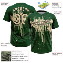 Charger l'image dans la galerie, Custom Green Cream-Black Dripping Splatter Paint Two-Button Unisex Softball Jersey
