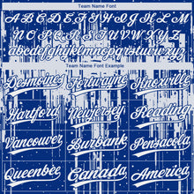 Загрузить изображение в средство просмотра галереи, Custom Royal White Dripping Splatter Paint Two-Button Unisex Softball Jersey
