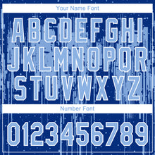 Загрузить изображение в средство просмотра галереи, Custom Royal Light Blue-White Dripping Splatter Paint Two-Button Unisex Softball Jersey
