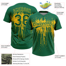 Загрузить изображение в средство просмотра галереи, Custom Kelly Green Yellow Dripping Splatter Paint Two-Button Unisex Softball Jersey
