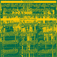 Загрузить изображение в средство просмотра галереи, Custom Kelly Green Yellow Dripping Splatter Paint Two-Button Unisex Softball Jersey
