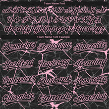 Загрузить изображение в средство просмотра галереи, Custom Black Light Pink 3D Pattern Design Abstract Network Two-Button Unisex Softball Jersey
