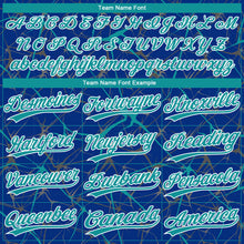 Загрузить изображение в средство просмотра галереи, Custom Royal Teal-White 3D Pattern Design Abstract Network Two-Button Unisex Softball Jersey
