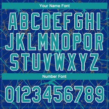 Загрузить изображение в средство просмотра галереи, Custom Royal Teal-White 3D Pattern Design Abstract Network Two-Button Unisex Softball Jersey
