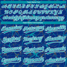 Laden Sie das Bild in den Galerie-Viewer, Custom Royal Teal-White 3D Pattern Design Abstract Network Two-Button Unisex Softball Jersey
