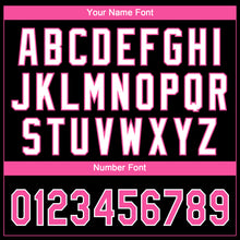 Load image into Gallery viewer, Custom Black Pink-White Gradient Style Twinkle Star Two-Button Unisex Softball Jersey
