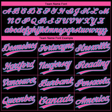 Load image into Gallery viewer, Custom Black Pink-Sky Blue Gradient Style Twinkle Star Two-Button Unisex Softball Jersey
