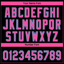 Load image into Gallery viewer, Custom Black Pink-Sky Blue Gradient Style Twinkle Star Two-Button Unisex Softball Jersey

