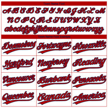 Загрузить изображение в средство просмотра галереи, Custom White Red-Navy Gradient Style Twinkle Star Two-Button Unisex Softball Jersey

