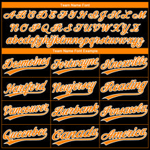 Laden Sie das Bild in den Galerie-Viewer, Custom Black Bay Orange-White Gradient Style Twinkle Star Two-Button Unisex Softball Jersey
