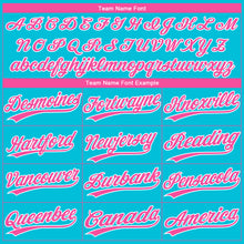 Загрузить изображение в средство просмотра галереи, Custom Lakes Blue Pink-White Gradient Style Twinkle Star Two-Button Unisex Softball Jersey
