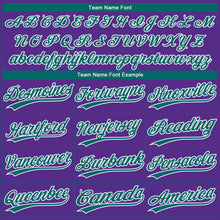Laden Sie das Bild in den Galerie-Viewer, Custom Purple Teal-White Gradient Style Twinkle Star Two-Button Unisex Softball Jersey
