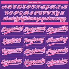 Загрузить изображение в средство просмотра галереи, Custom Purple Pink-White Gradient Style Twinkle Star Two-Button Unisex Softball Jersey
