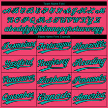 Загрузить изображение в средство просмотра галереи, Custom Neon Pink Aqua-White Gradient Style Twinkle Star Two-Button Unisex Softball Jersey
