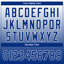 Laden Sie das Bild in den Galerie-Viewer, Custom White Royal Gradient Style Twinkle Star Two-Button Unisex Softball Jersey
