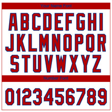 Laden Sie das Bild in den Galerie-Viewer, Custom White Red-Royal Gradient Style Twinkle Star Two-Button Unisex Softball Jersey
