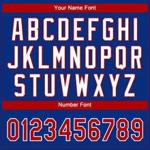 Laden Sie das Bild in den Galerie-Viewer, Custom Royal Red-White Gradient Style Twinkle Star Two-Button Unisex Softball Jersey
