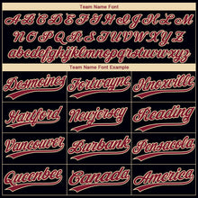 Laden Sie das Bild in den Galerie-Viewer, Custom Black Crimson-Cream Gradient Style Twinkle Star Two-Button Unisex Softball Jersey
