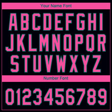 Laden Sie das Bild in den Galerie-Viewer, Custom Black Pink-Teal Gradient Style Twinkle Star Two-Button Unisex Softball Jersey
