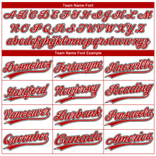 Laden Sie das Bild in den Galerie-Viewer, Custom White Red-Black Gradient Style Twinkle Star Two-Button Unisex Softball Jersey
