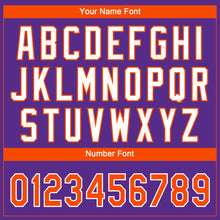 Laden Sie das Bild in den Galerie-Viewer, Custom Purple Orange-White Gradient Style Twinkle Star Two-Button Unisex Softball Jersey
