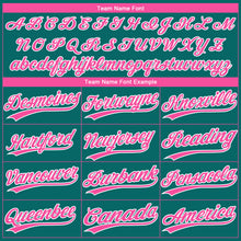 Laden Sie das Bild in den Galerie-Viewer, Custom Teal Pink-White Gradient Style Twinkle Star Two-Button Unisex Softball Jersey
